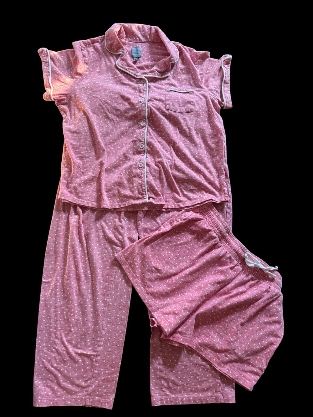 Pink Dot Cotton Jane&Bleeder 3piece  Pajama Set size S used twice